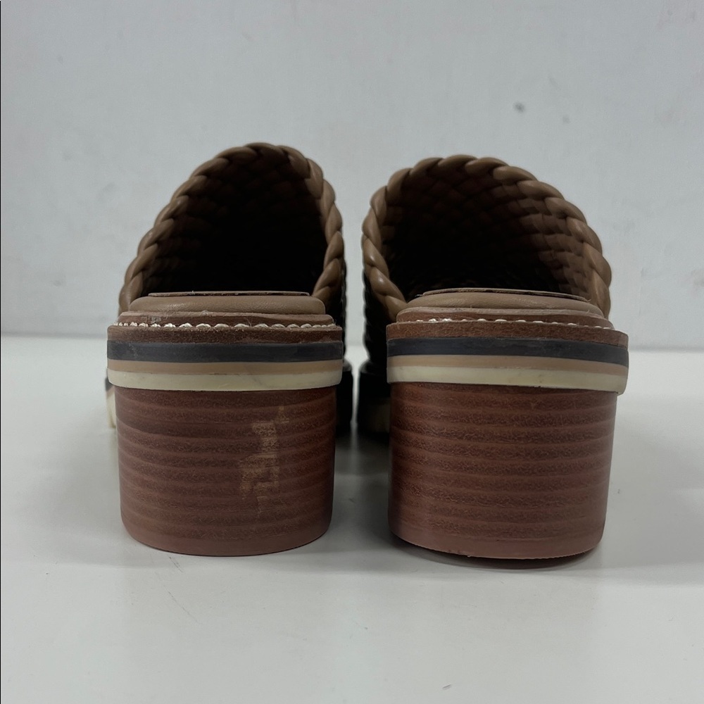 New Bernardo Sylvie Woven Lug Mules in Sand Glove Beige Size 8 - Picture 7 of 11